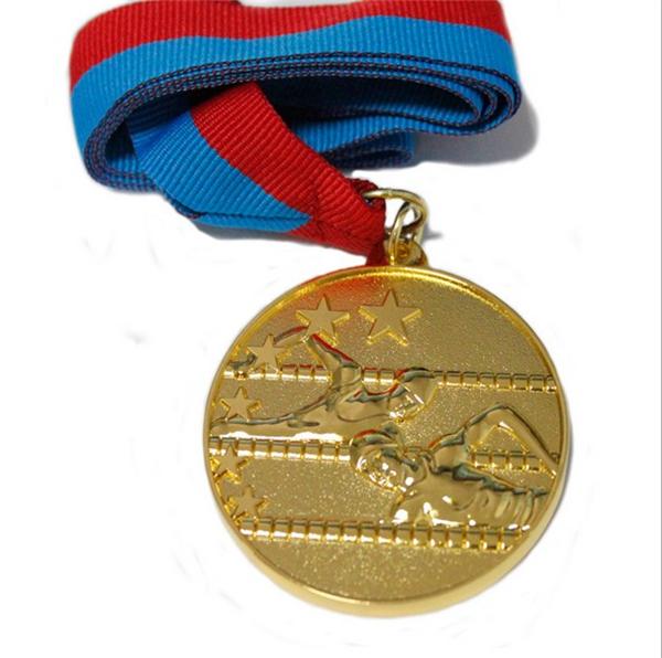Metal Olympic swimming medals