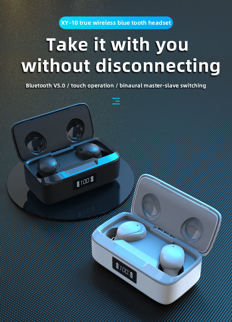 Auto Pairing TWS FCC RoHs Noise Cancelling Wireless Bluetooth Earbuds