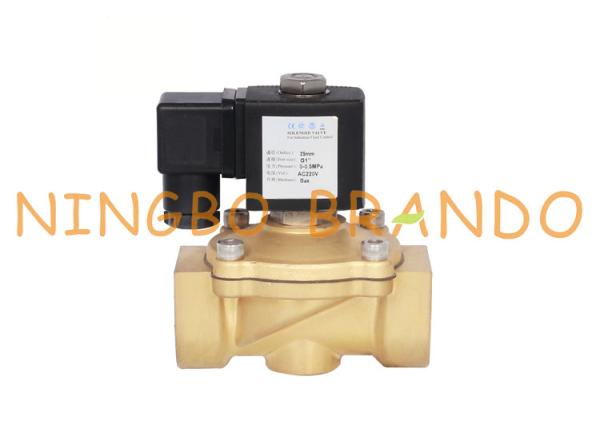 1/2'' 3/4'' 1'' Electronic Brass Solenoid Valve For Natural Coal Gas 12VDC 24VDC