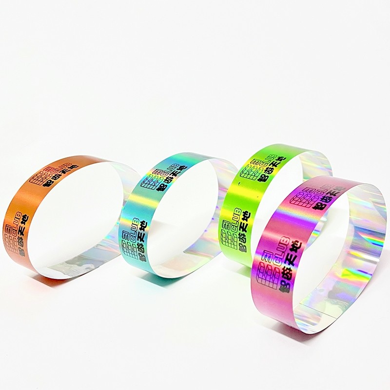 Customized Silver Laser Glitter Wristband for Unisex Concerts and Festivals