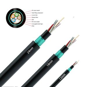 Wholesale GYFTY53 Direct Burial Span 100m 12 60 72 144 Cores Armored 12mm 18mm 24mm Fiber Optic Cable from china suppliers