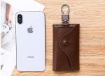 Cowhide waist key chain household large capacity fashion multi-function car lock