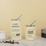 Tumbler Stainless Steel Coffee Cup Insulation With Lid And Straw American Style