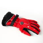 Red Finger Touch Screen Electric Heated Snowboard Gloves Lycra Battery Powered