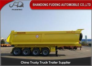 Wholesale Tri - Axles U Shape Dump Semi Trailer For Earth Work , Carbon Steel Material from china suppliers
