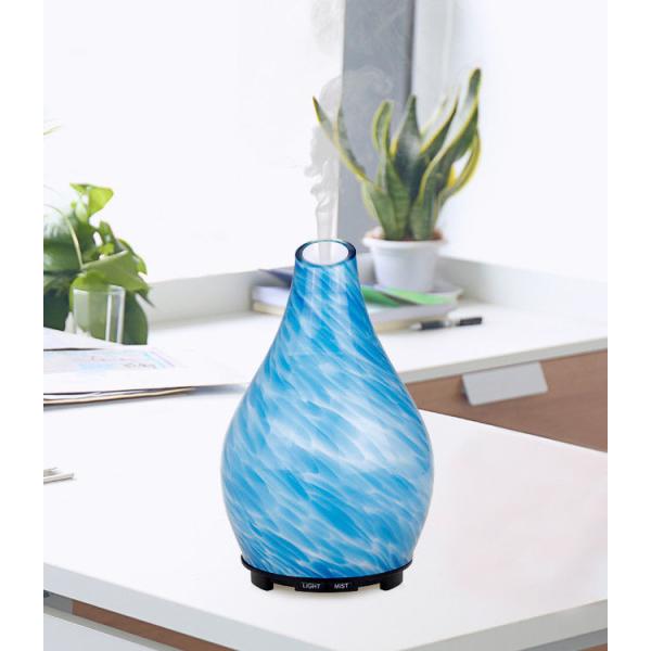 Ultrasonic Art Glass Colour Changing Aroma Diffuser , ROHS 200ml Room Scent Diffuser