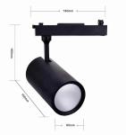 20w Modern LED Track Lighting 100lm/W Luminous Matte Black Color