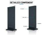 Floor Standing Vertical Mobile Capacitive Infrared Touch Screen Advertise