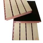 Polyester Fiber Wooden Sound Absorption Wall Panel / Acoustic Sheets Soundproofi
