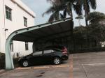 4 sets Small Cars Parking Shed Garage Steel Frame With Red Arc Shape Roof Top