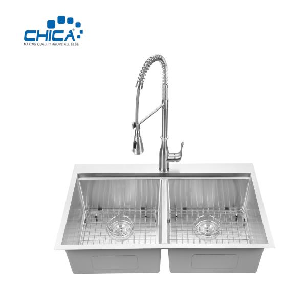 Stainless Steel Corner Sink Quality Control Procedure Double Bowl Handmade House