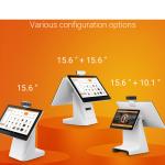 Dual Screen POS System Cash Register With 80mm Thermal Printer
