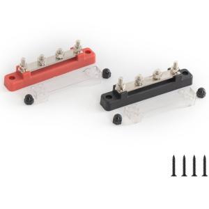 Wholesale Post Battery Power Distribution Terminal Block 250AMP Automatic Marine Electric Busbar 4 Stud 5/16&quot; M8 from china suppliers