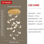 Pendant Chandelier For Ladder Revolving Staircase Butterfly Lighting（WH-NC-83)