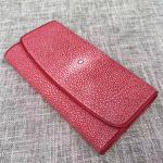 Authentic Smooth Stingray Skin Lady Large Wallet Genuine Leather Female Clutch