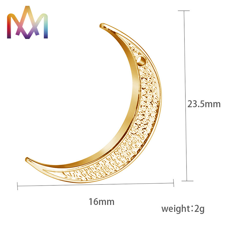 Anti Sensitive 304 Stainless Steel Crescent Moon Charm