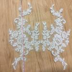 Ivory Venise Cord Lace Applique for Bridal Gown Wedding Dress decoration