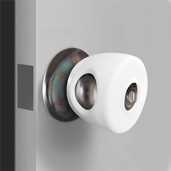 Child Security White PP Door Knob Protector Cover Baby Safety SGS Certificated