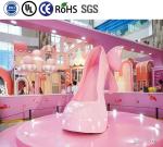 Pink Macaron Themed Kids Amusement Park For Kindergarten Playgrounds 3D Design