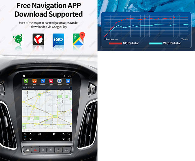 Car Radio Multimedia Player For Ford Focus 3 Mk3 2012-2018 For Tesla Style Screen Navigation GPS Video 4G Android Stereo