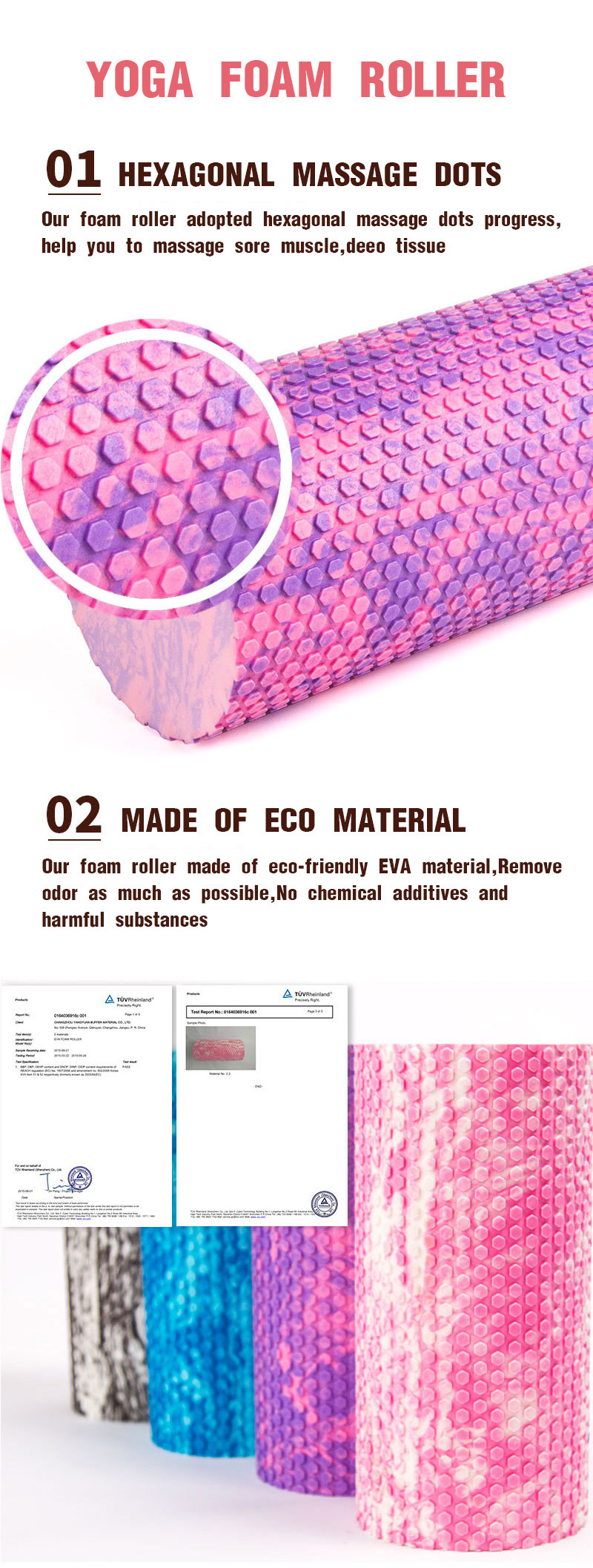 Camouflage Marble EPP Yoga Muscle Massage Foam Roller For Soreness Relieve