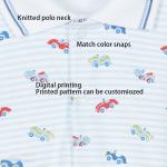Baby boys summer clothes 100% cotton Polo Collar Baby Romper custom bodysuits