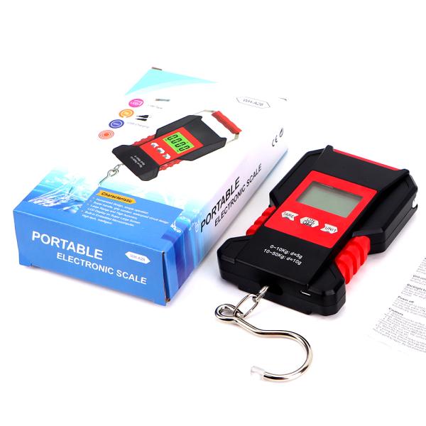 Digital Waterproof Rechargeable Hanging Scale Luggage Scale 50kg 0.01kg LCD Display Fishing Scale With Measuring Tape IP68