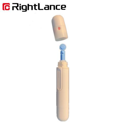 White Painless Lancing Device 100mm Reusable Blood Sugar Monitor Lancet Glucose