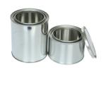 ISO Round Metal Container With Lid 0.21mm 4 Litre Empty Paint Tins