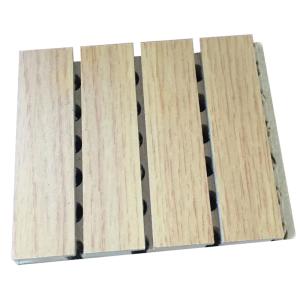 Wholesale Paint Spraying Fireproof Wooden Grooved Acoustic Panel Museum Sound Absorbing Panel from china suppliers