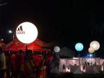 Dynamic Music Dj Festival Decoration Led Inflatable Balloon Nylon Fabric 400w