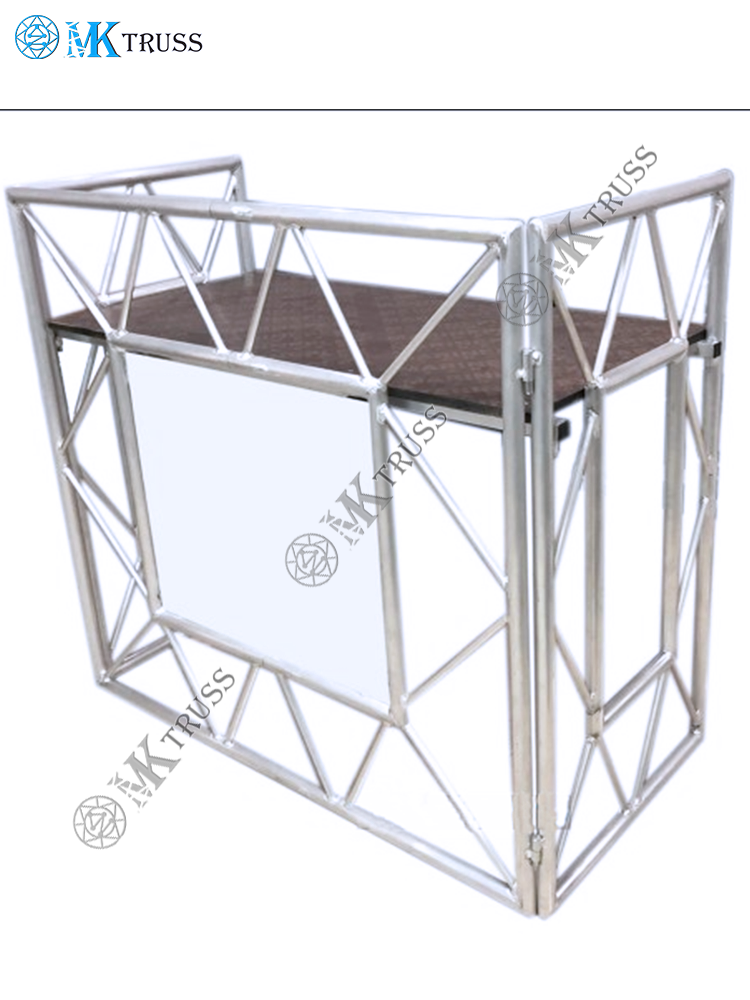 Outdoor Design Aluminum Mobile DJ Table with 1250mm Length and Silver Truss Surface