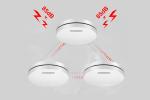 Wireless Interconnected Smoke Alarm Detector Replaceable Battery Photoelectric