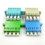 10G Quad Card Lock Plug Lc Fiber Adapter For Telecommunication