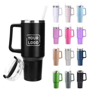 Wholesale Business Gifts 40oz Custom Stanley Stainless Steel Travel Mug Tumbler with Handle in Any Color from china suppliers