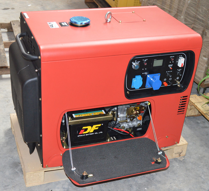 AC Single Phase 220V Small Portable Diesel Generator 6kva Silent Genset 50HZ 60HZ