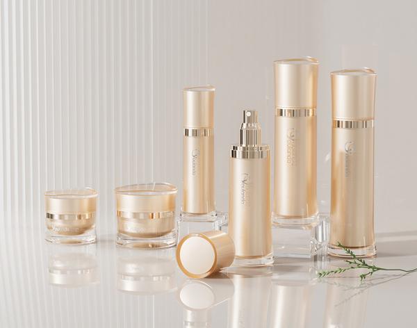 6pcs Luxury Acrylic Cosmetic Lotion Pump Bottle Set With CreamContainer 30ml -