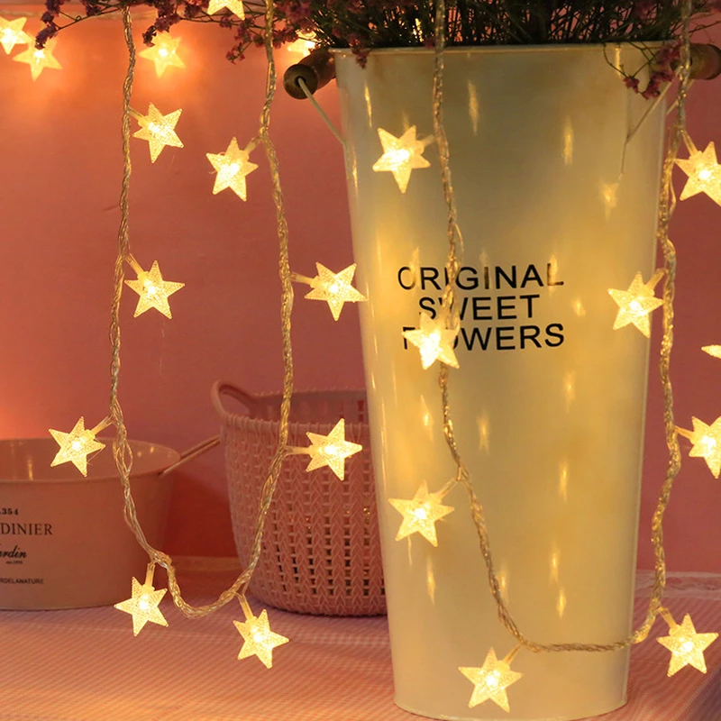 20 LED 3M Star Light String Twinkle Garlands USB Powered Christmas Lamp Holiday Xmas Party Wedding Decorative Fairy Lights
