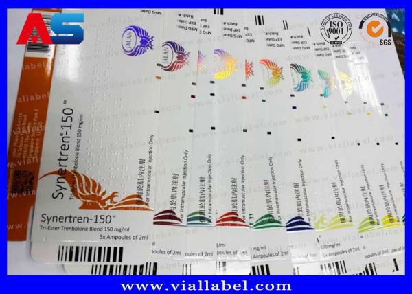 Waterproof Coated Paper 10ml Vial Boxes Bodybuilding Cypionate For Pharmaceutica