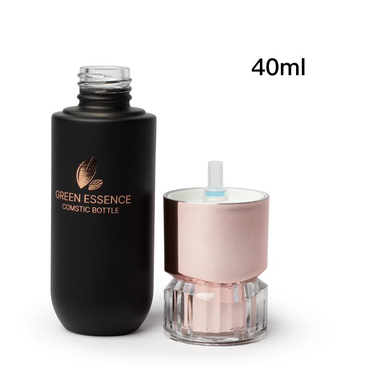 Black 40ml-120ml Cosmetic Packaging Set For Skin Care Cream Lotion