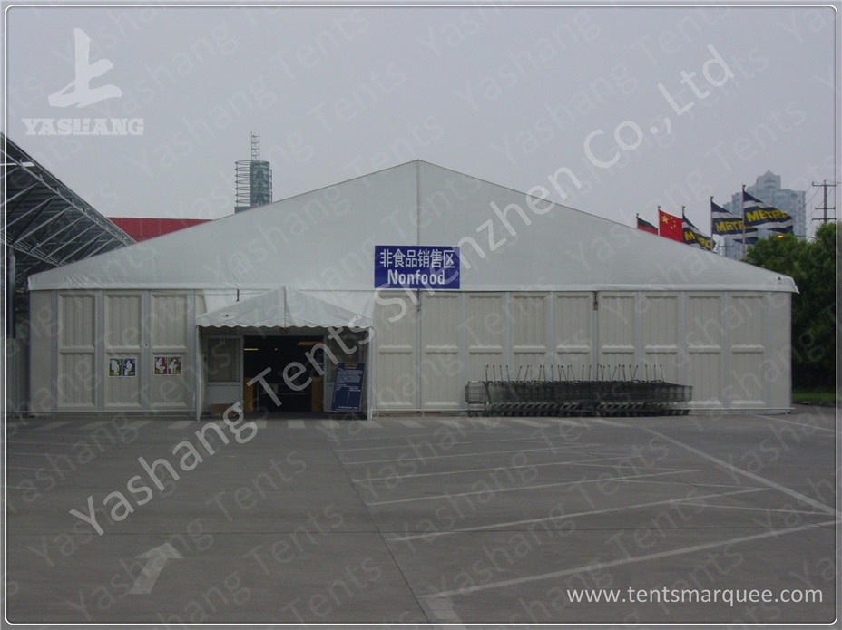 Retail Trade Big Clear Span Marquee Tent With A Frame Roof / Galvanized Steel Connector