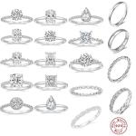 ODM Rhodium Plated 925 Sterling Silver Rings Hypoallergenic