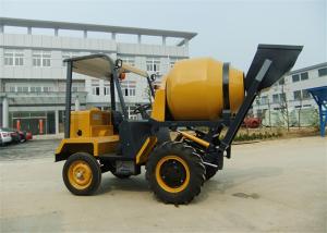 China 1.5 tons Dumper Chassi Portable Concrete Mixers , 680L Drum Capacity Self Loading Concrete Mixture Machine on sale