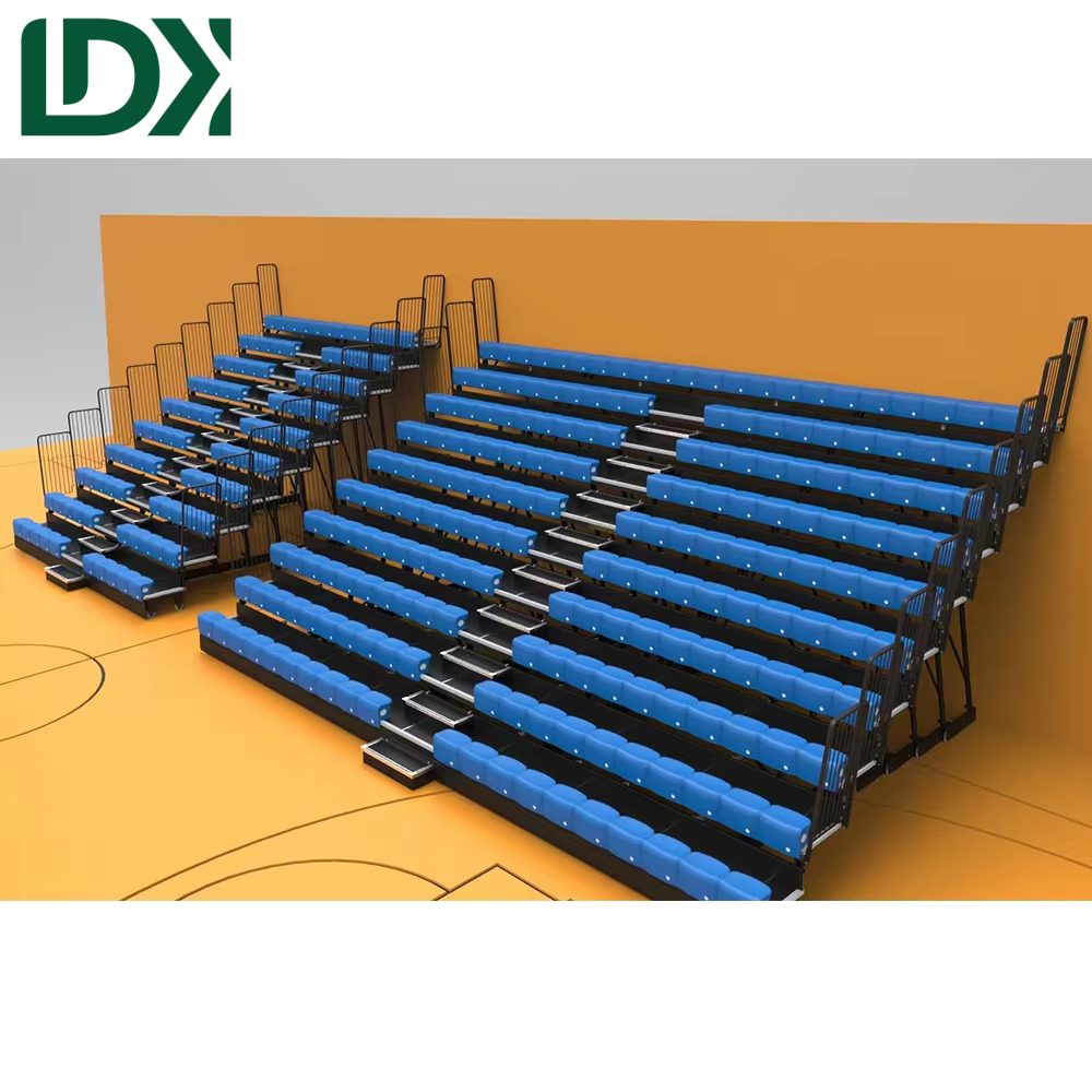 Customized Seats LDK20044 Modular Retractable Grandstand System Steel Stadium Seating for Soccer Fields Arenas
