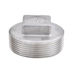 Stainless Steel 304 201 Cast Pipe Fitting Square Head Cored Plug Class 150 2''