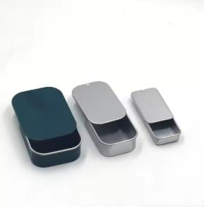 Wholesale Factory Stock Push Pull Aluminum Jar 15ml 50ml 80ml Sliding Flat Metal Tin Box for Cosmetics for Lipstick Lotion Face Cream from china suppliers