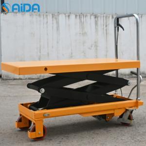 Wholesale Hydraulic Pallet Small Electric Scissor Lift Table Stationary 500kg Load Capacity mobile hydraulic lift platform from china suppliers