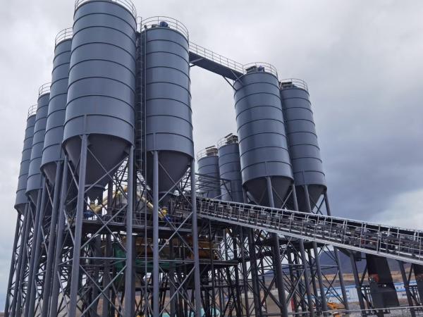JS1000 Twin-shaft Mixer HZS60 Concrete Mixing Plant for Construction Sites