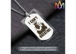 2.5mm Thickness OEM Words Personalized Mens Engraved Necklace
