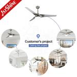 Plywood Blade Modern LED Ceiling Fan 52 Inch AC Motor Home Using